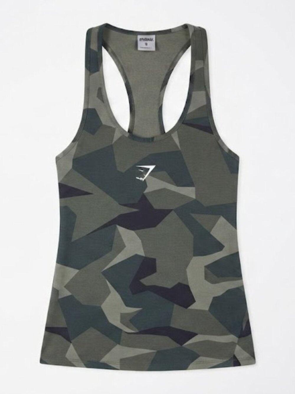 Gymshark Green Camo Racerback Tank Top